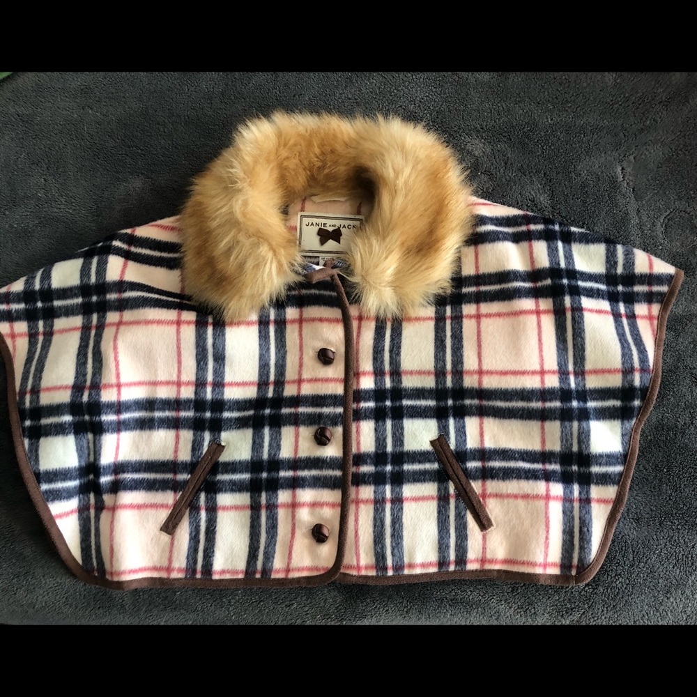 Janine and Jack flux fur collar caplet